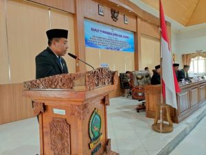 Anggota DPRD Fraksi Partai Nasdem Muhammad Iksan, S.Sos menyampaikan beberapa catatan terkait LHP LKPJ Pemerintah tahun anggaran 2022.